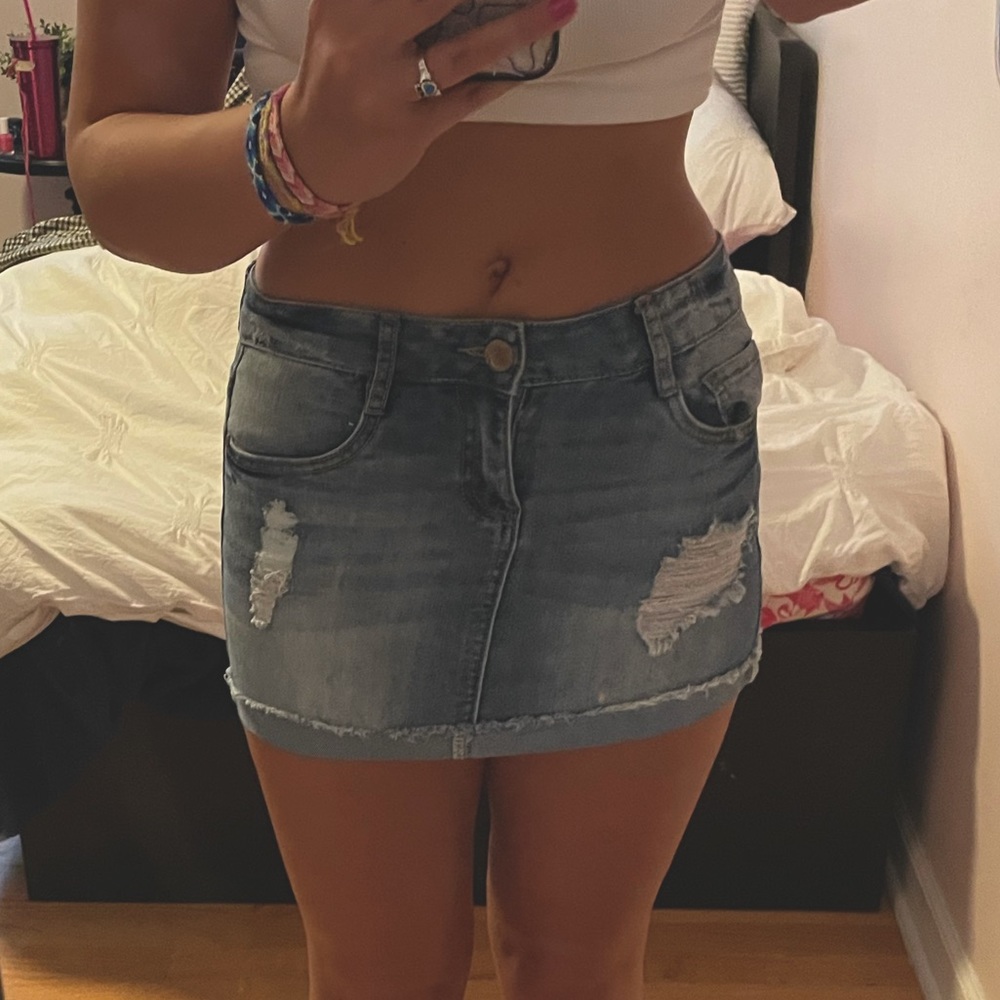 dollhouse mini jean skirt